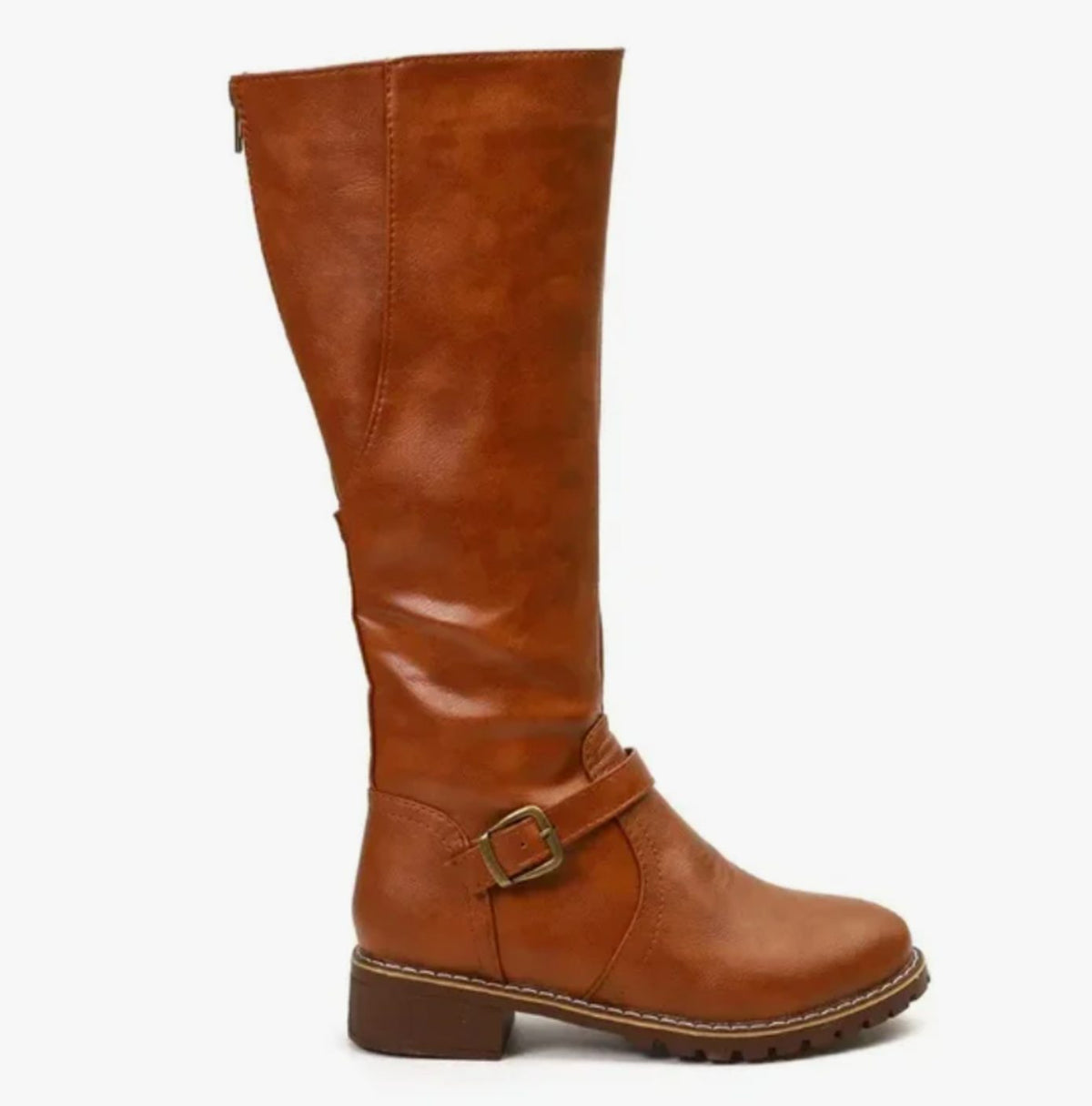 Bottes cavalières à bride de cheville et petit talon — Amielle Paris