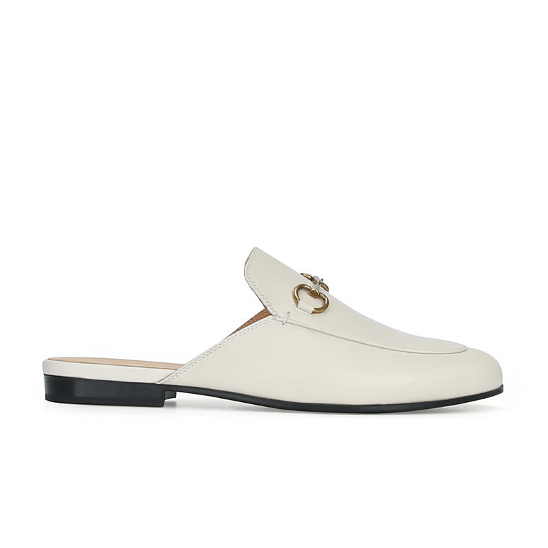 Mules mocassins à chaîne et bout rond — Amielle Paris