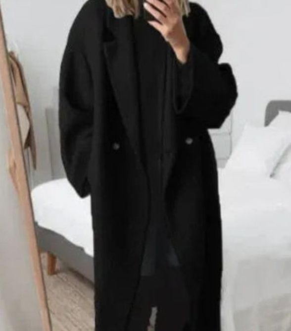 Manteau long ample à boutonnage croisé — Amielle Paris