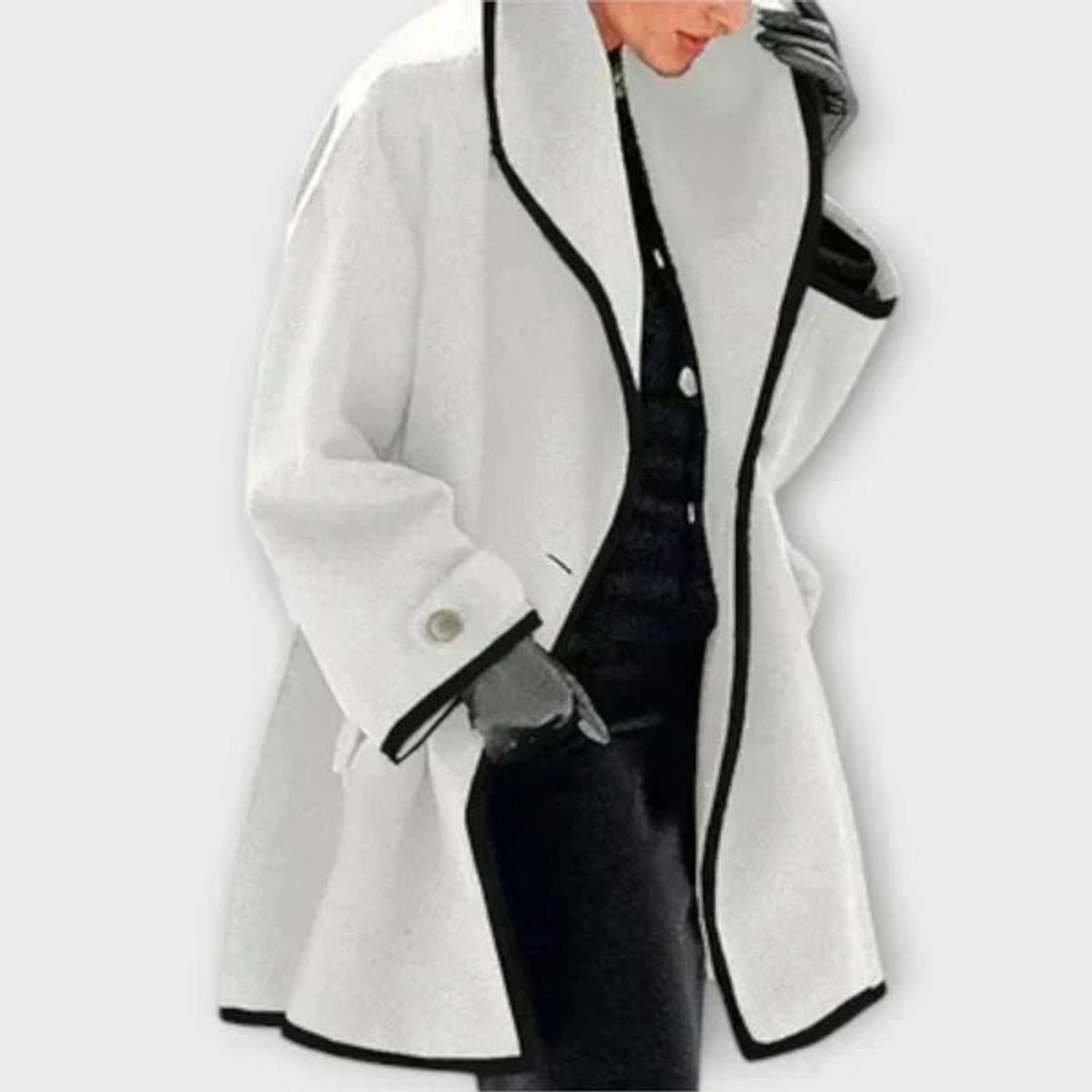 Manteau ample évasé à bordures contrastantes — Amielle Paris