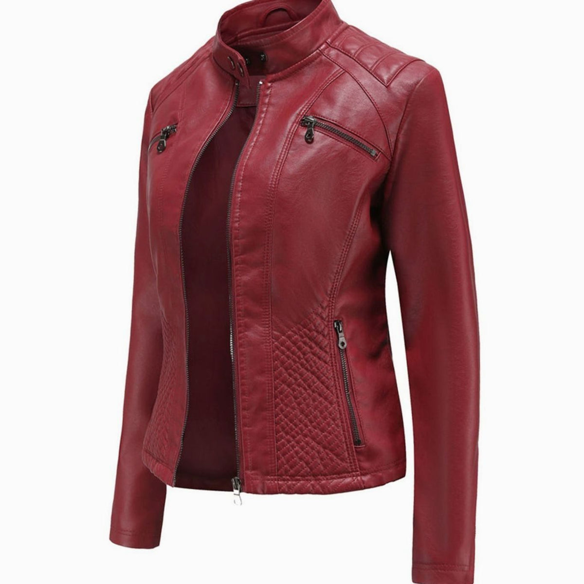 Veste de motard matelassée à fermeture zippée — Amielle Paris