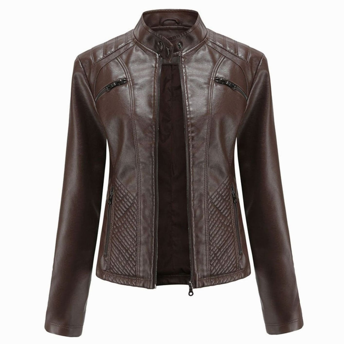 Veste de motard matelassée à fermeture zippée — Amielle Paris