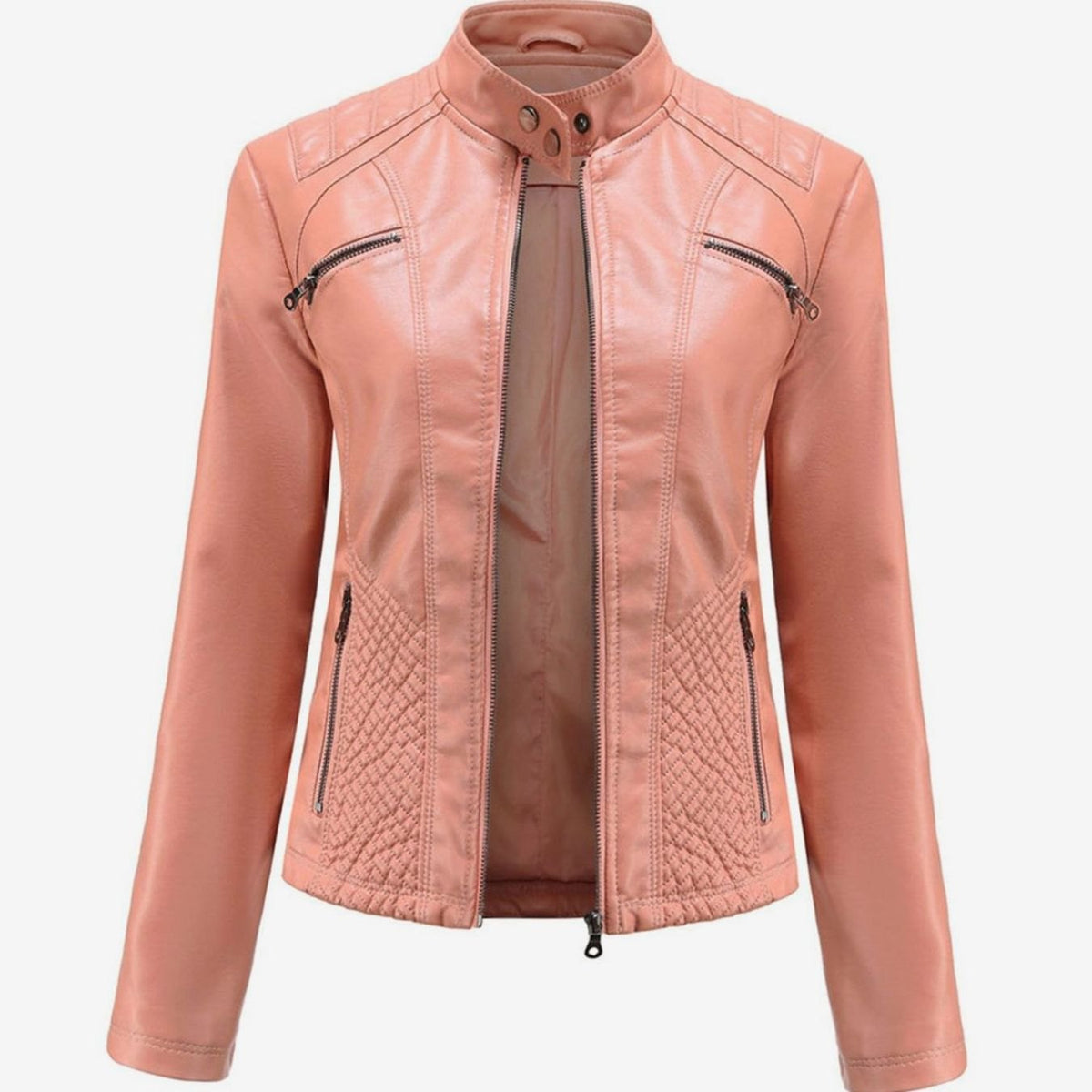 Veste de motard matelassée à fermeture zippée — Amielle Paris