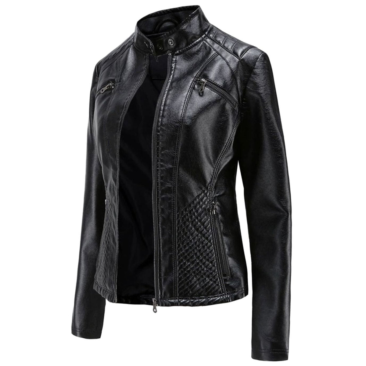 Veste de motard matelassée à fermeture zippée — Amielle Paris