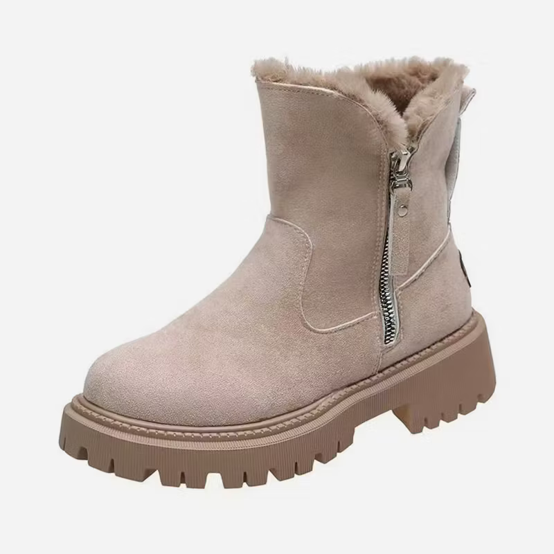 Bottines d'hiver doublées à plateforme crantée — Amielle Paris