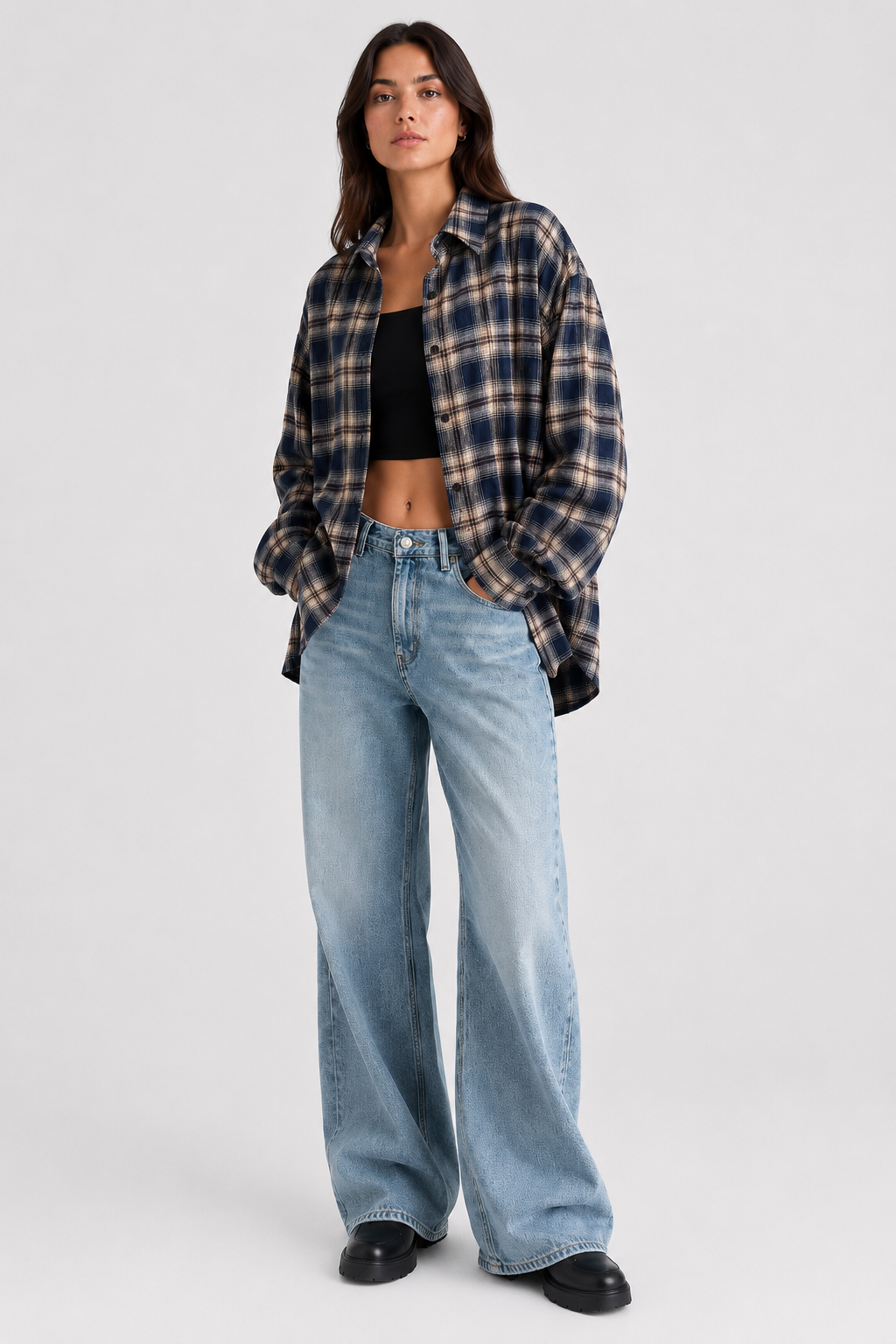 Chemise ample à carreaux Faustine — Amielle Paris