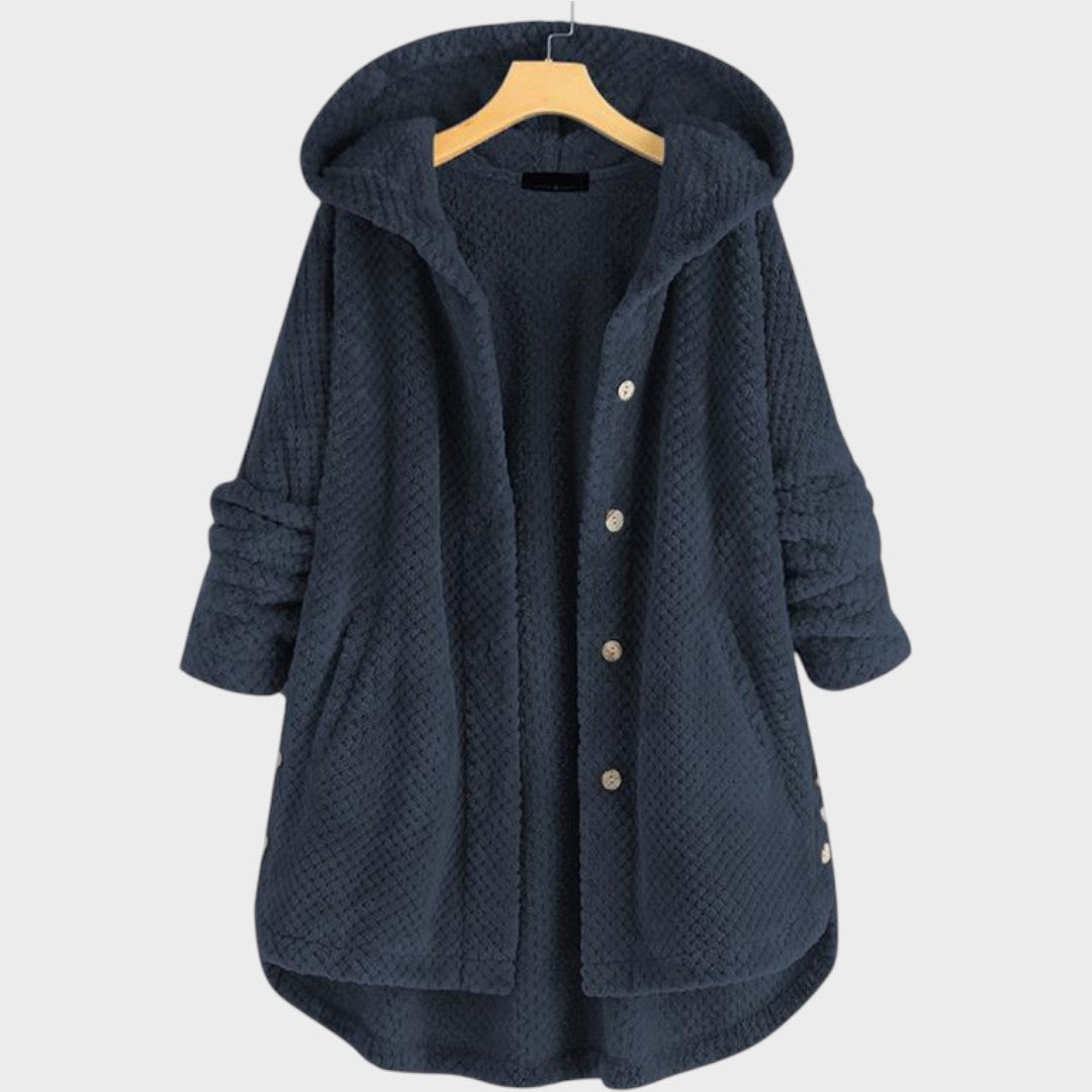 Bettina | Gilet en maille à capuche