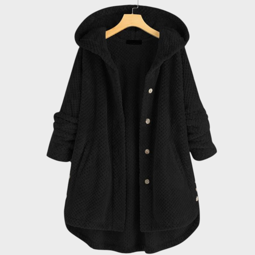 Bettina | Gilet en maille à capuche
