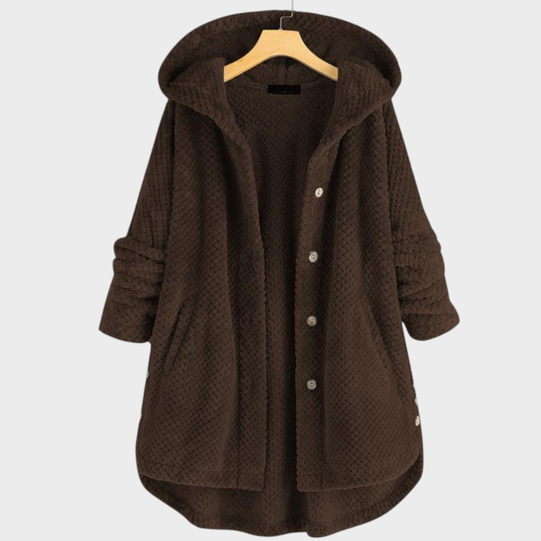 Bettina | Gilet en maille à capuche