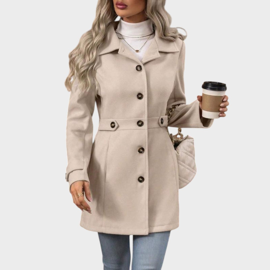Chantal | Manteau cintré boutonné