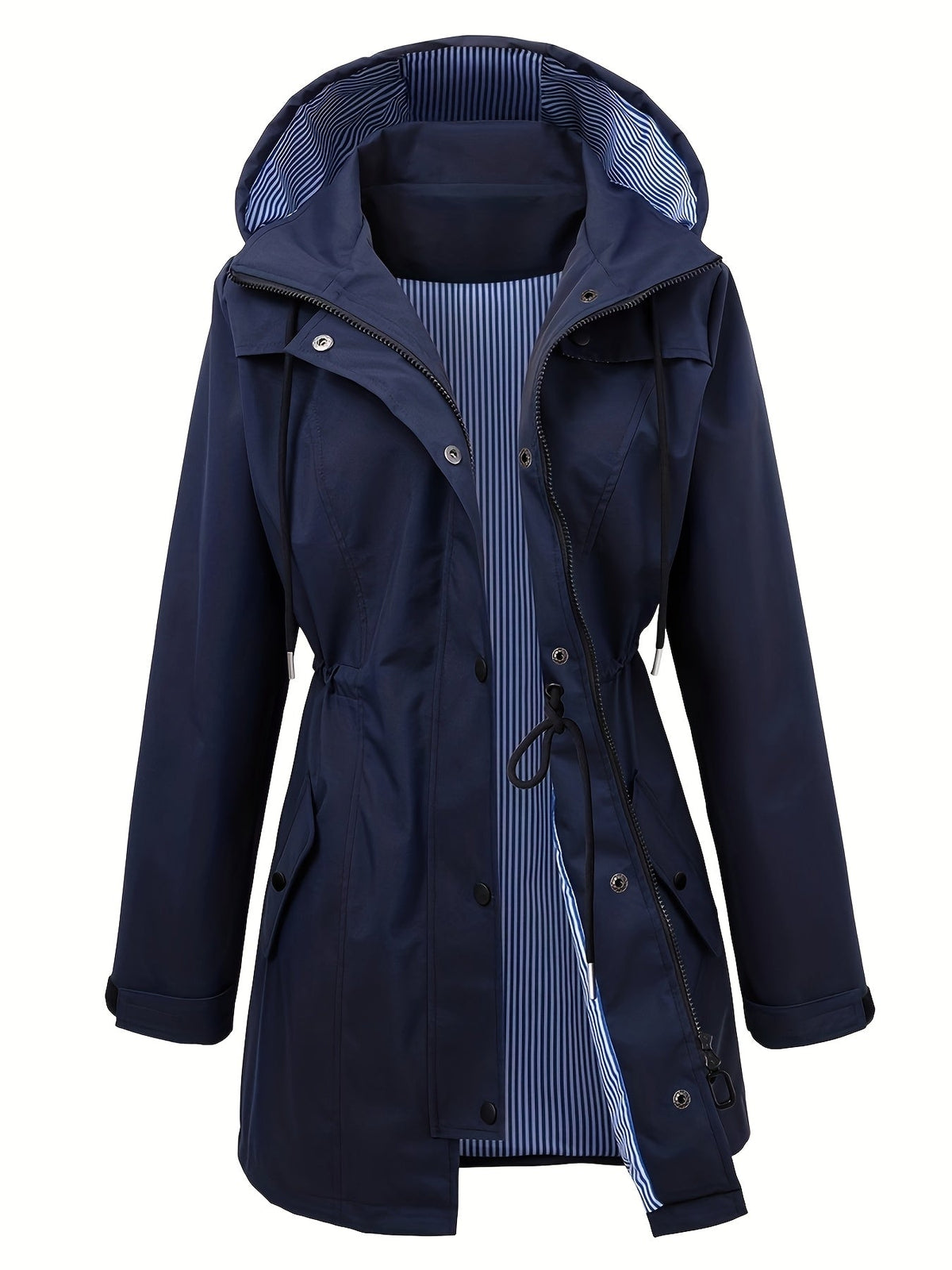 Parka longue à capuche et taille ajustable — Amielle Paris