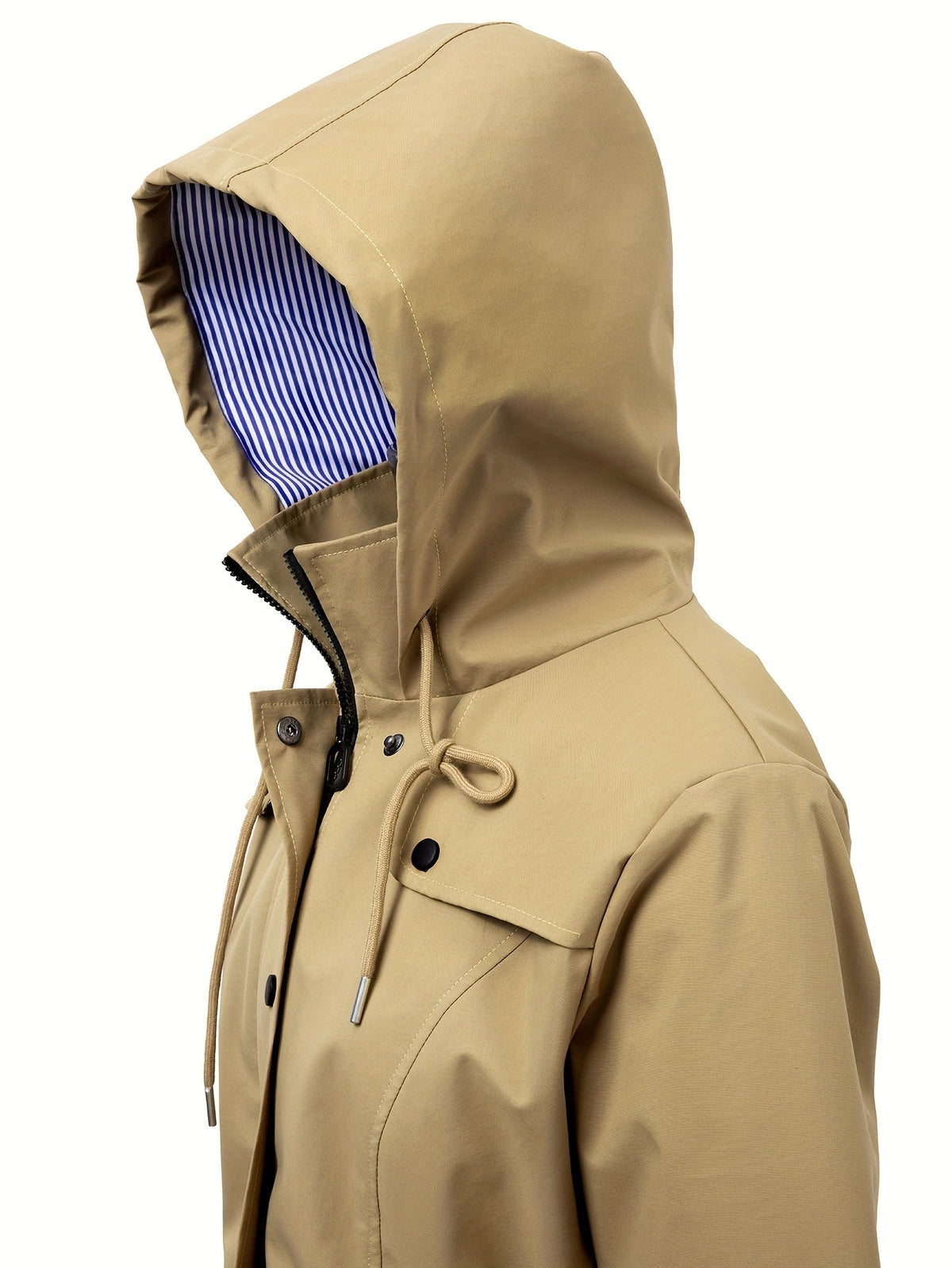 Parka longue à capuche et taille ajustable — Amielle Paris