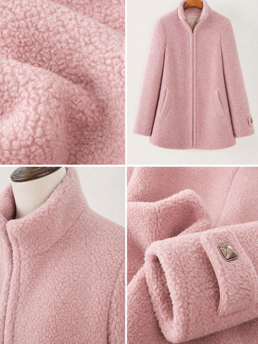 Veste en polaire zippée à col montant — Amielle Paris