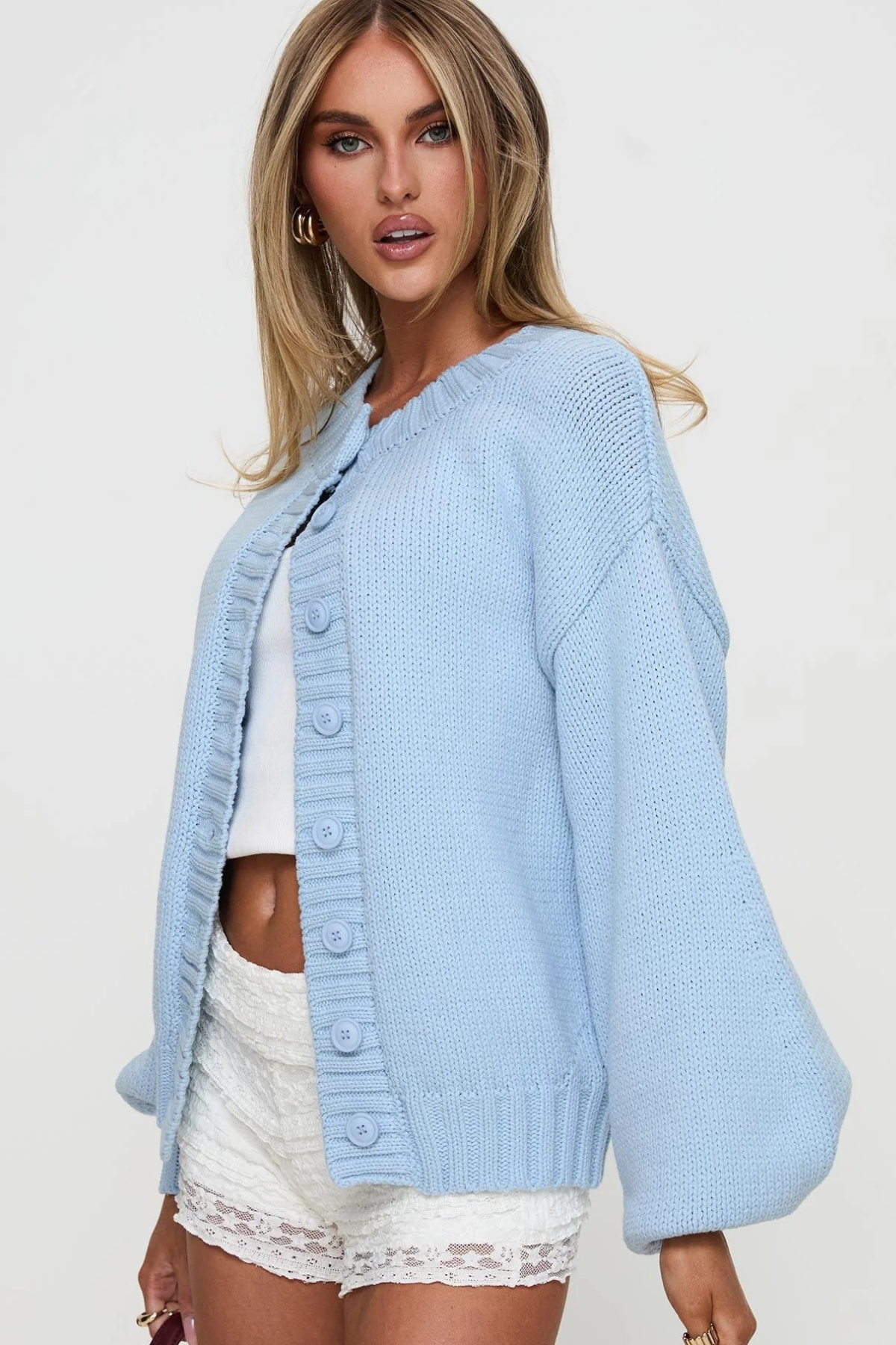 Cardigan ample à manches ballon Macy — Amielle Paris