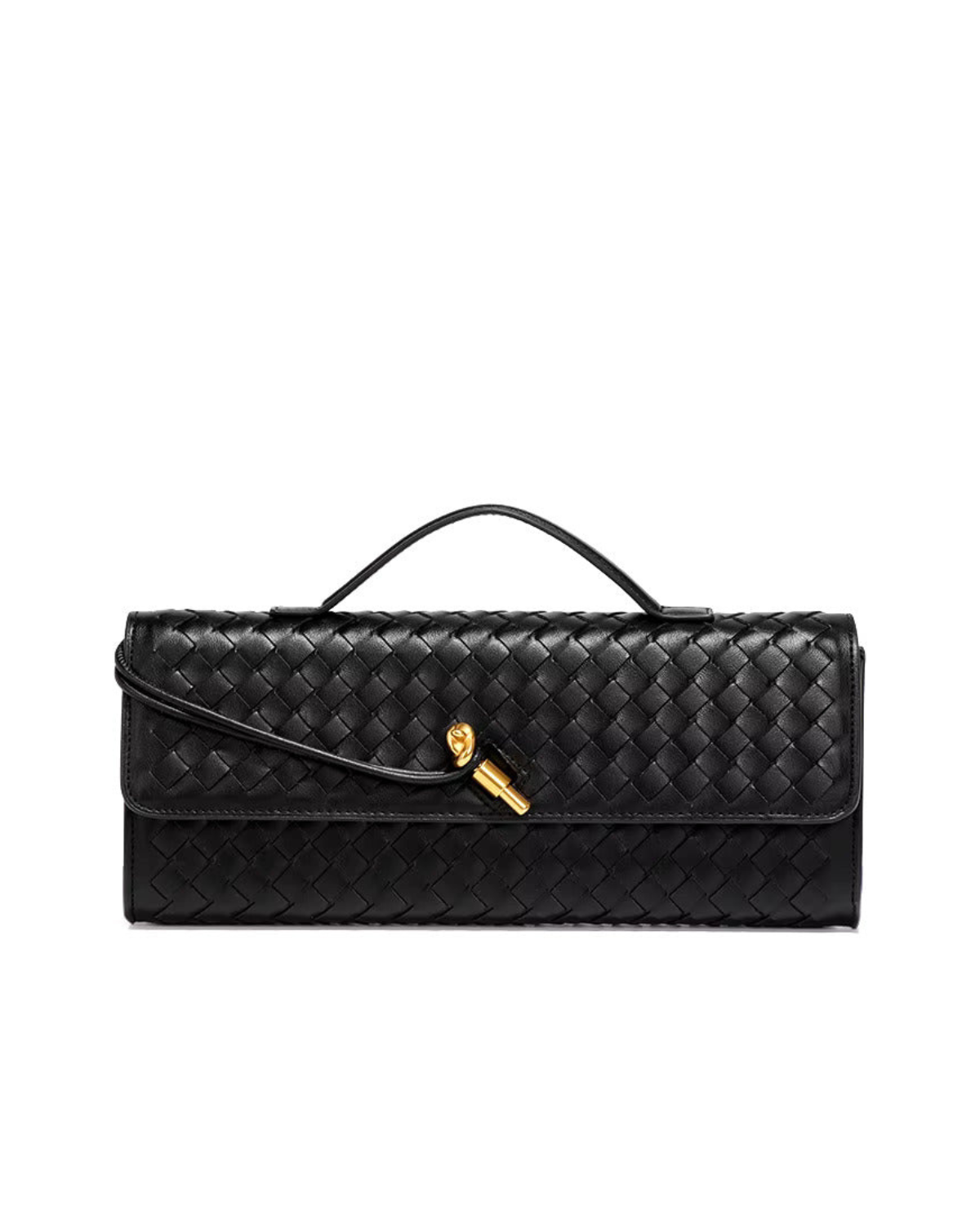 Pochette tressée à fermoir nœud — Olivia — Amielle Paris