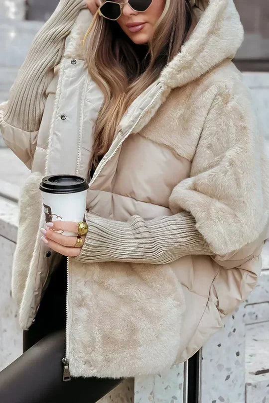 Olivia — Veste duveteuse boutonnée — Amielle Paris