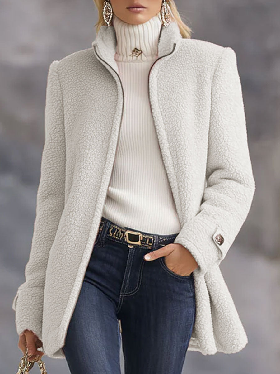 Veste en polaire zippée à col montant — Amielle Paris