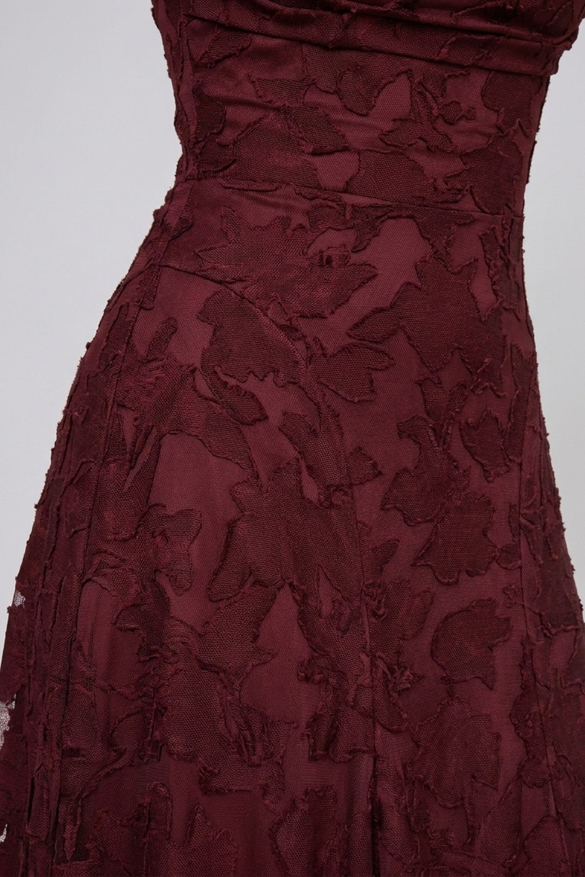 Sandra — Robe longue à motif floral dévoré — Amielle Paris