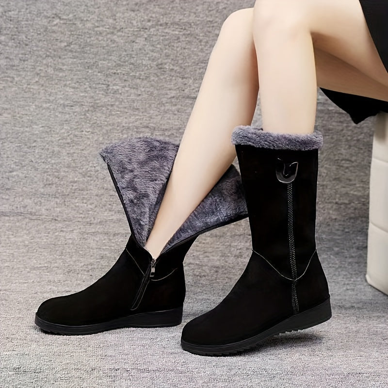 Bottes à revers en fausse fourrure — Amielle Paris