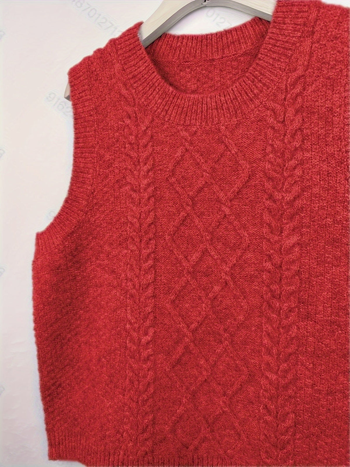 Pull sans manches en maille torsadée — Amielle Paris