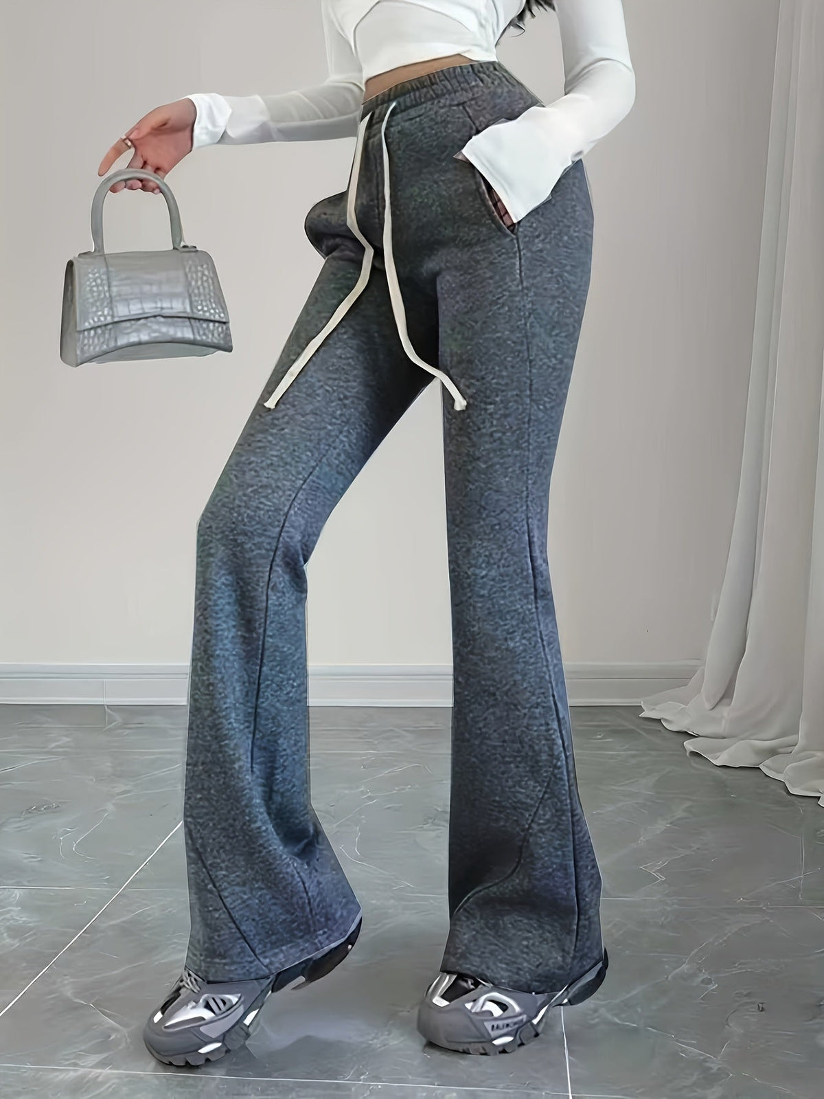 Pantalon évasé à taille haute — Amielle Paris