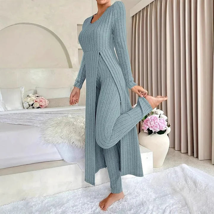 Bella — Ensemble robe côtelée et legging — Amielle Paris