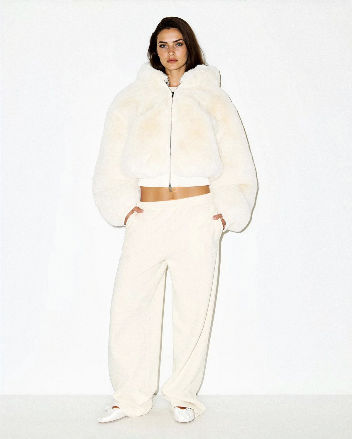 Elara — Blouson court en fausse fourrure — vue principale