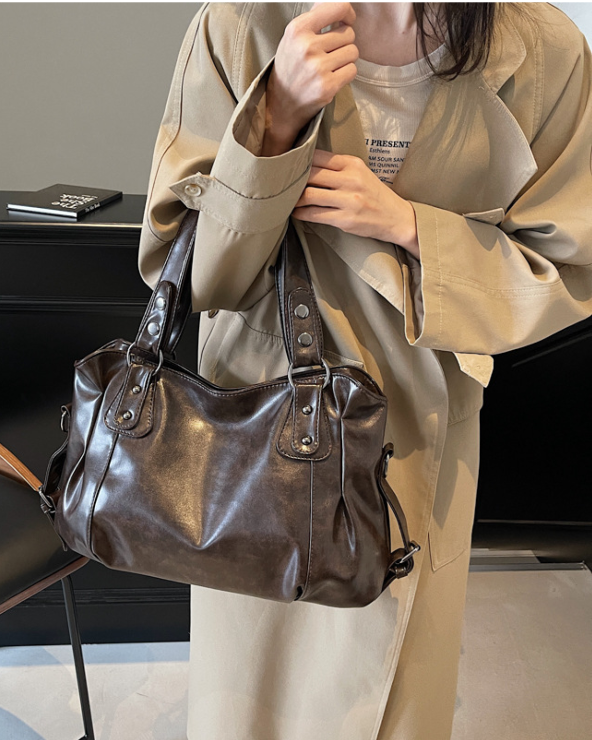 Camilla — Sac souple porté épaule — Amielle Paris
