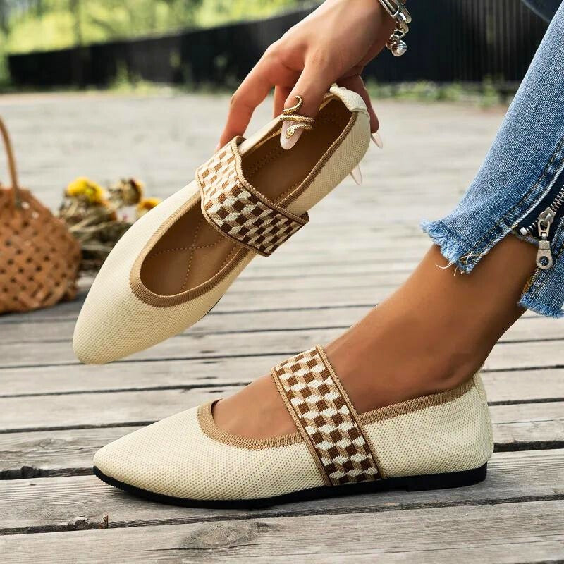 Chaussures Mary Jane en maille à bout pointu — Amielle Paris