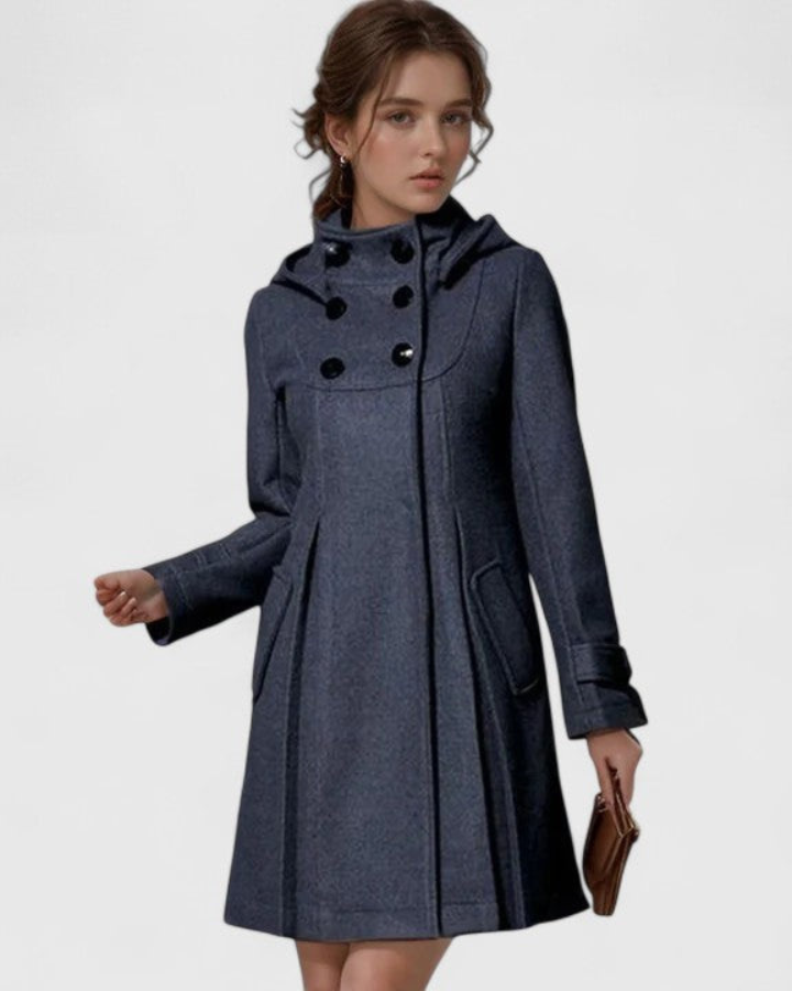 Chloé — Manteau long à capuche et double boutonnage — Amielle Paris