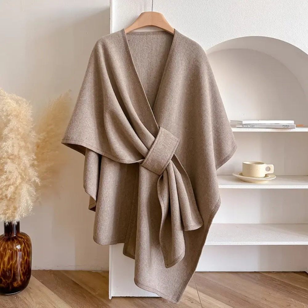 Sienna — Manteau drapé à col châle — Amielle Paris