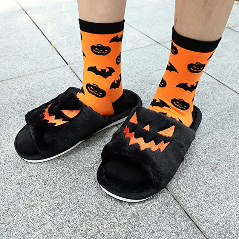 Pumpkin Grin — Chaussons ouverts citrouille — vue 3