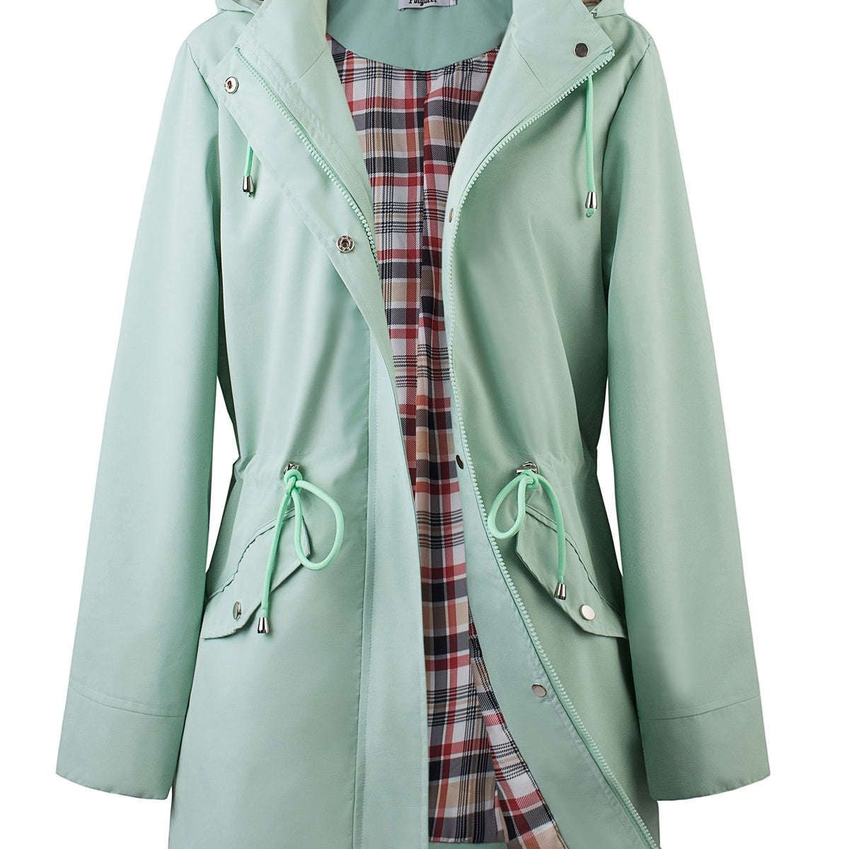 Parka doublée à capuche et taille à cordon — Amielle Paris