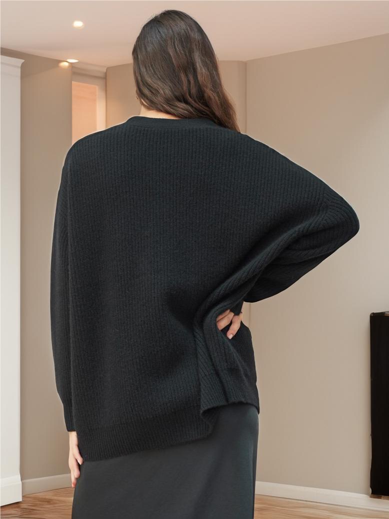 Gilet ample côtelé à coupe cocon — Amielle Paris