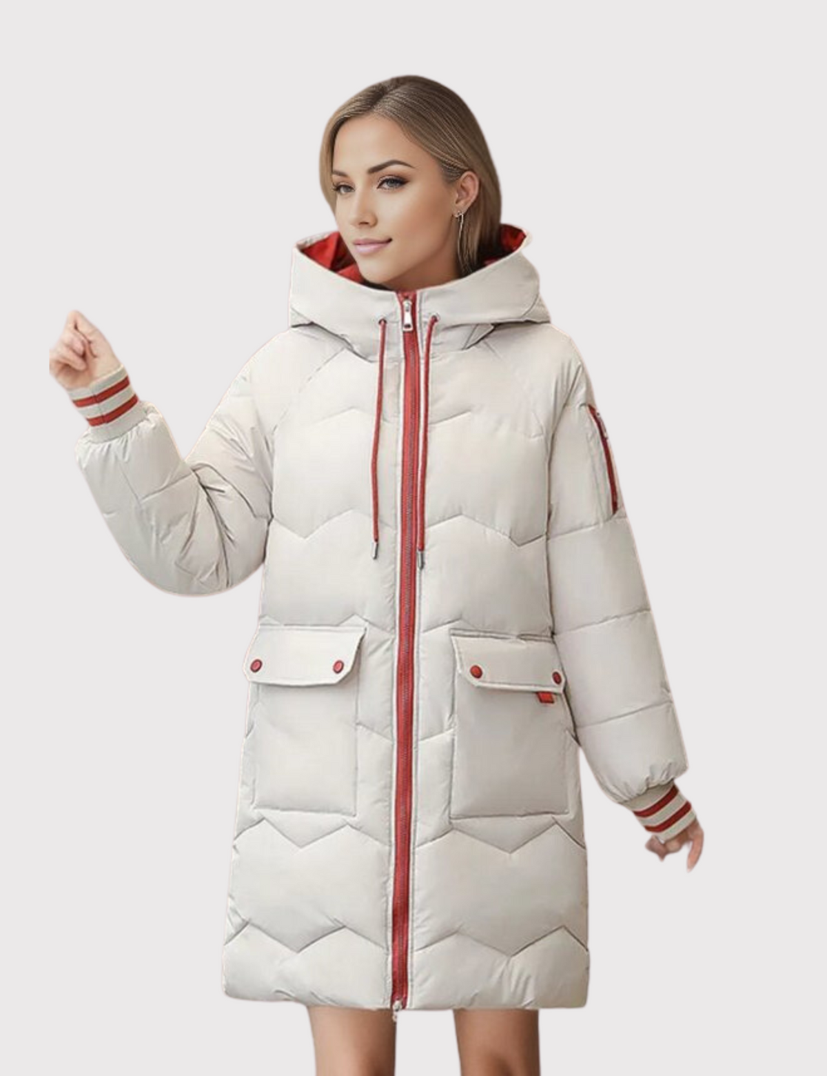 Hannah — Veste longue d’hiver à capuche — Amielle Paris