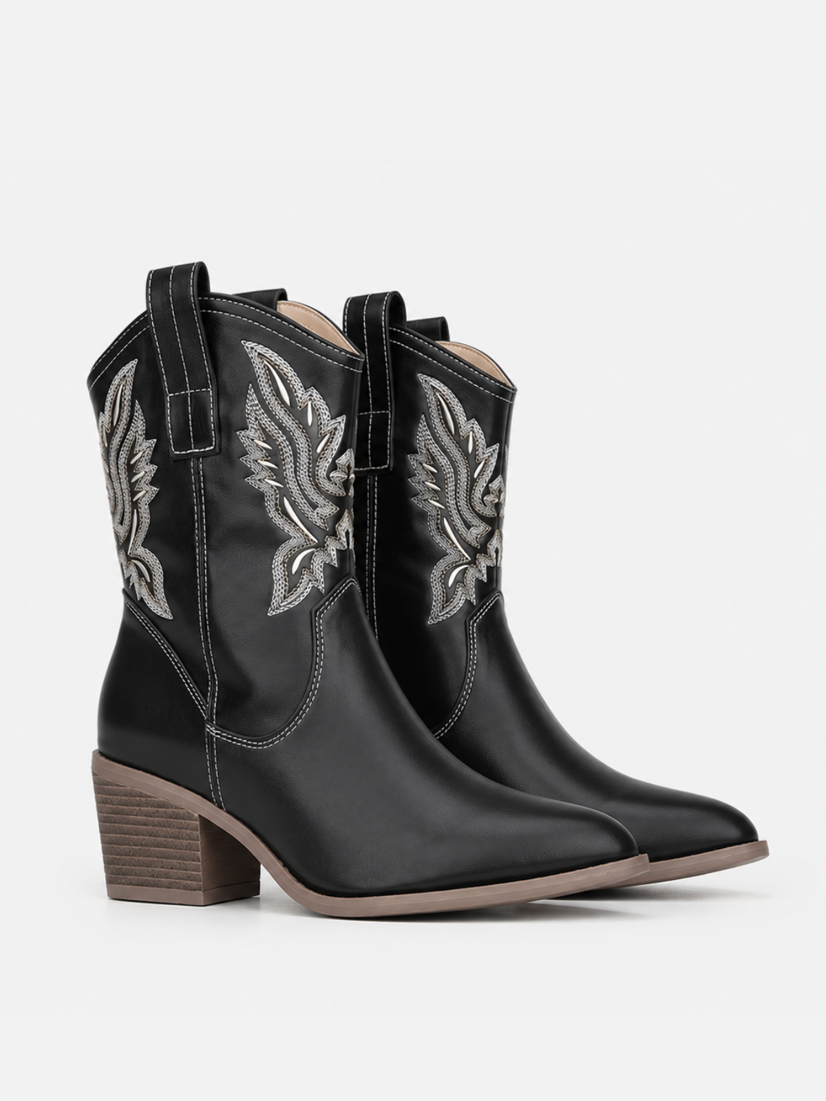 Bottines western brodées Julia — Amielle Paris