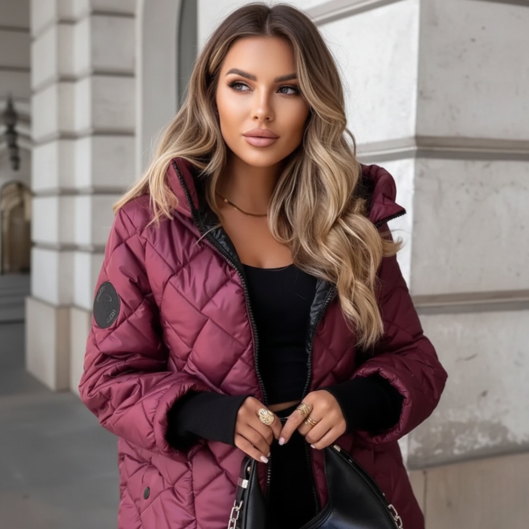 Talia — Doudoune zippée à capuche — Amielle Paris