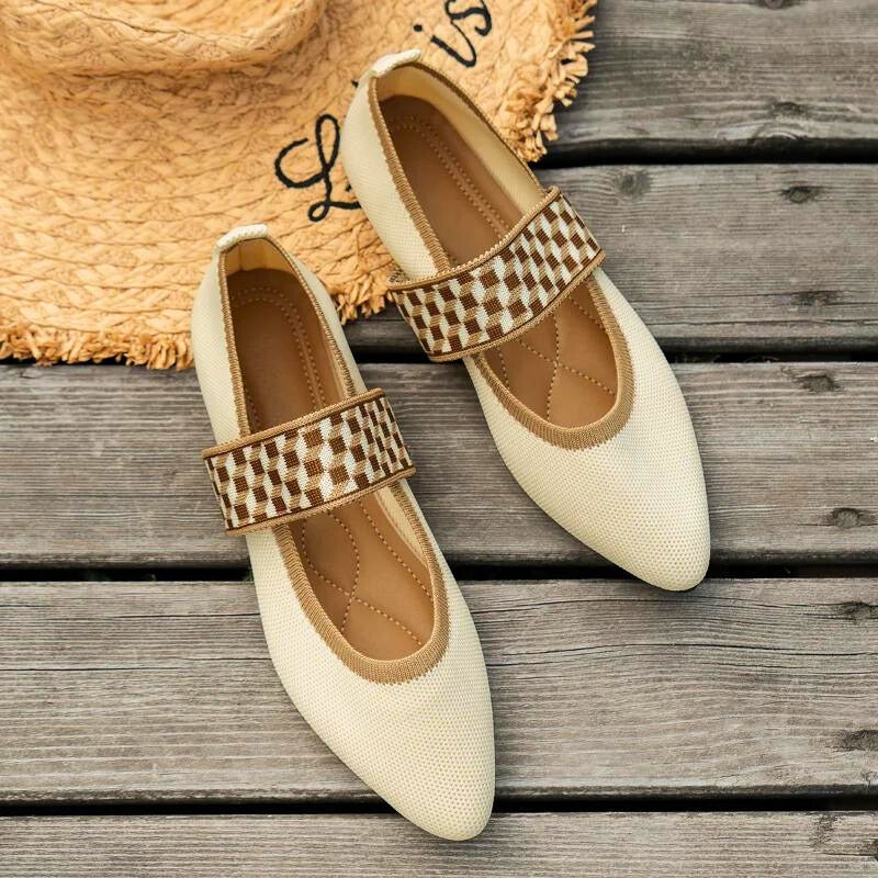 Chaussures Mary Jane en maille à bout pointu — Amielle Paris