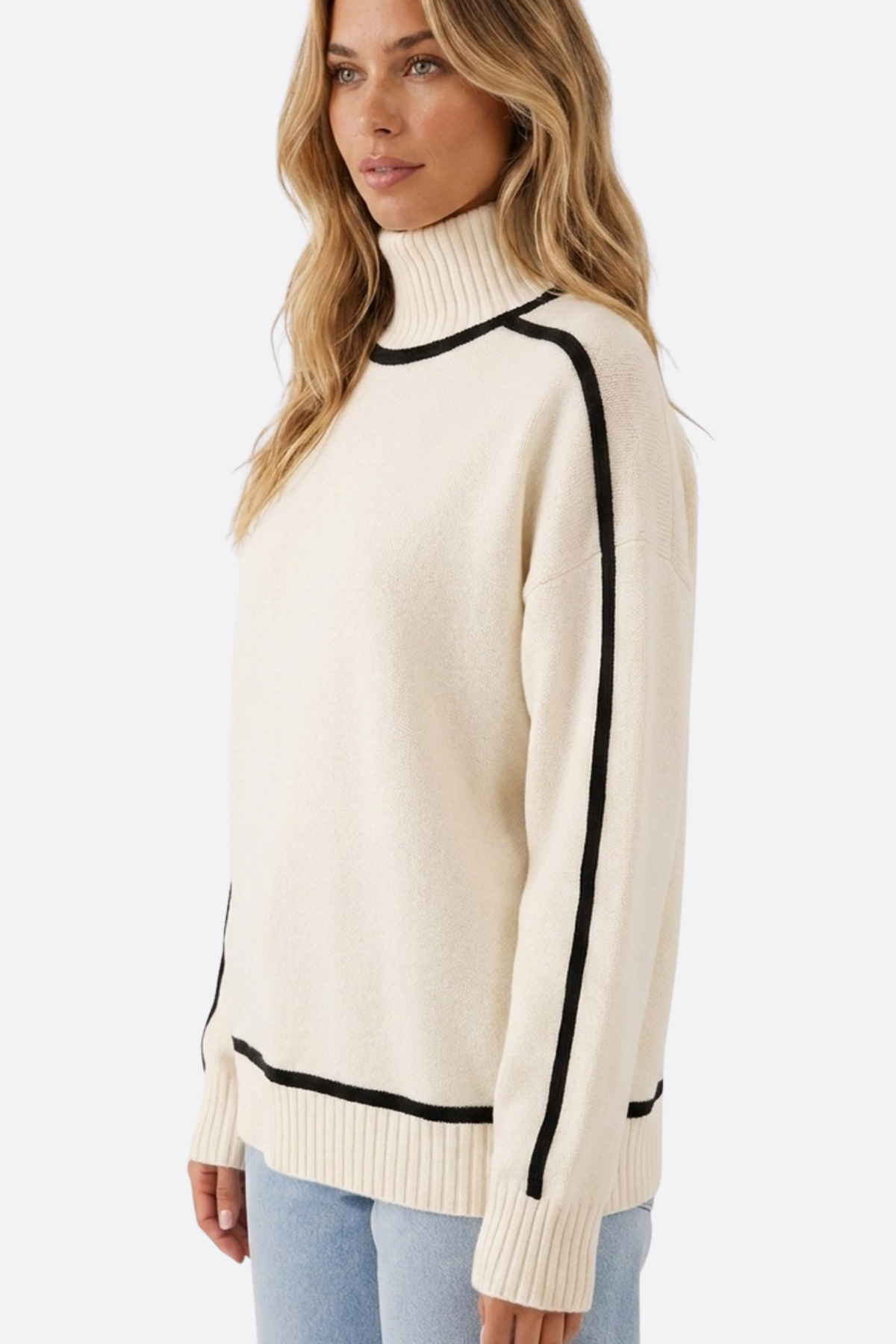Pull ample à col roulé — Alice — Amielle Paris