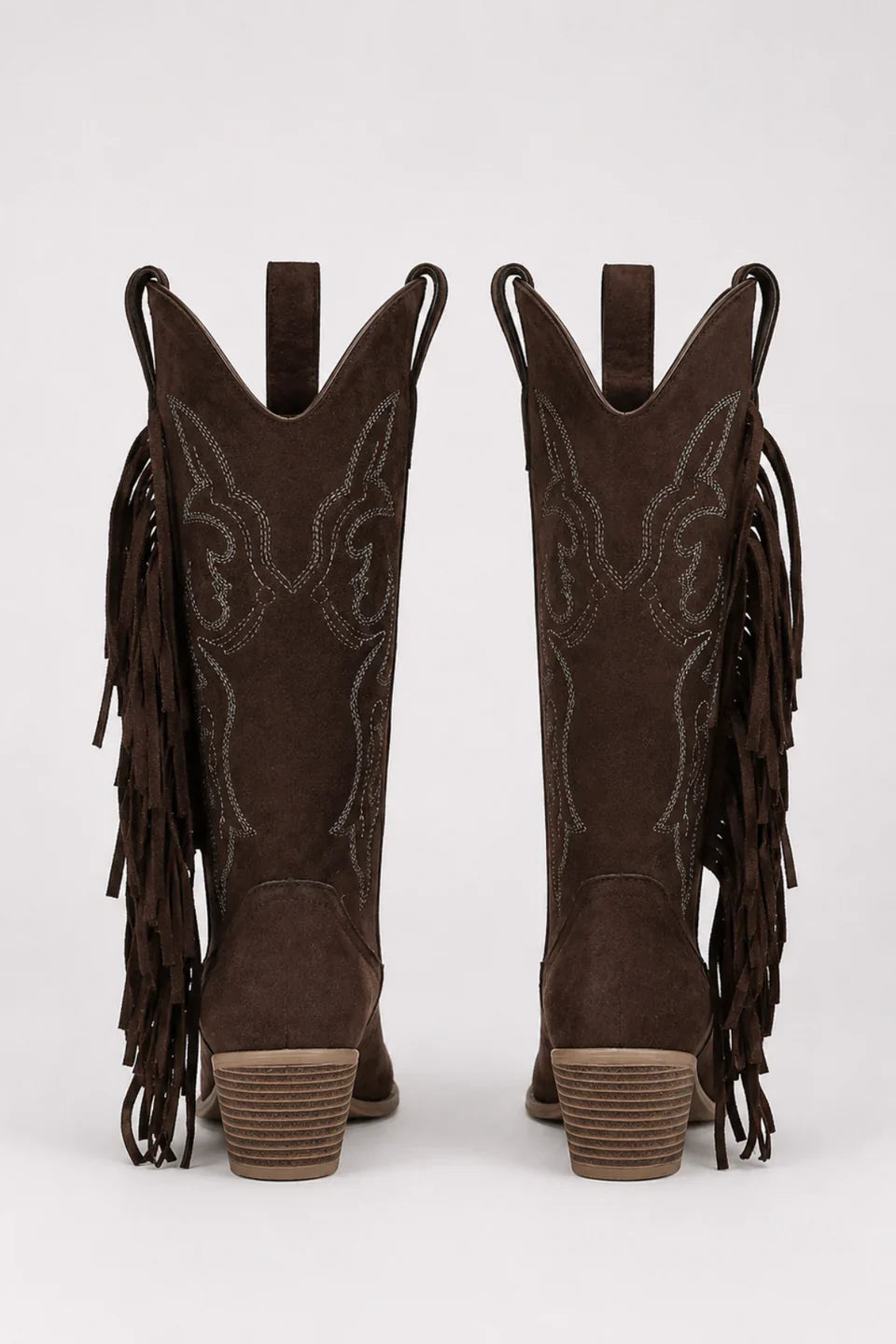 Bottes western brodées à franges Malvina — Amielle Paris