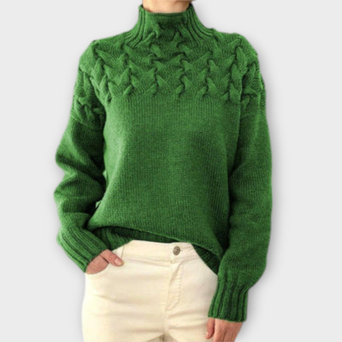 Eva | Pull noir à détails torsadés