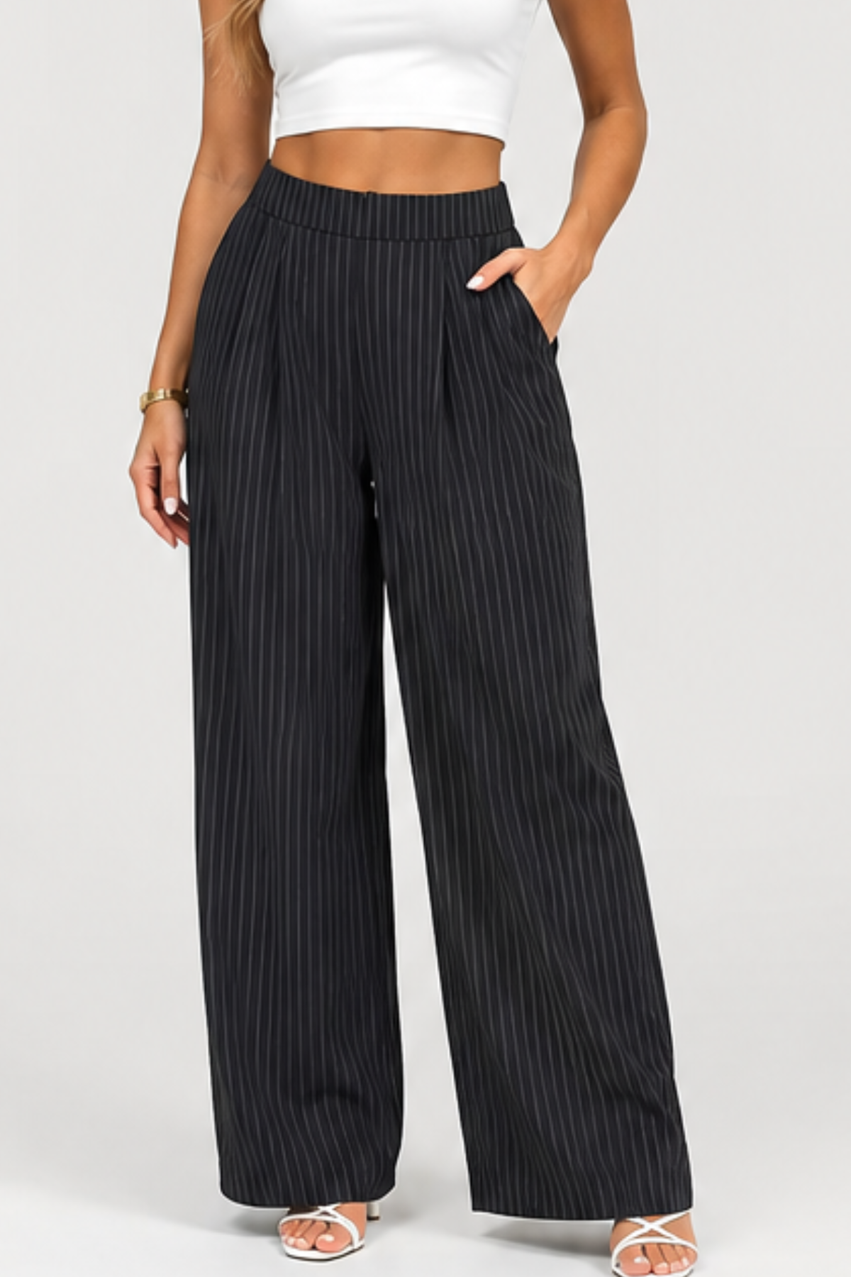 Pantalon large à taille croisée — Zarifi — Amielle Paris