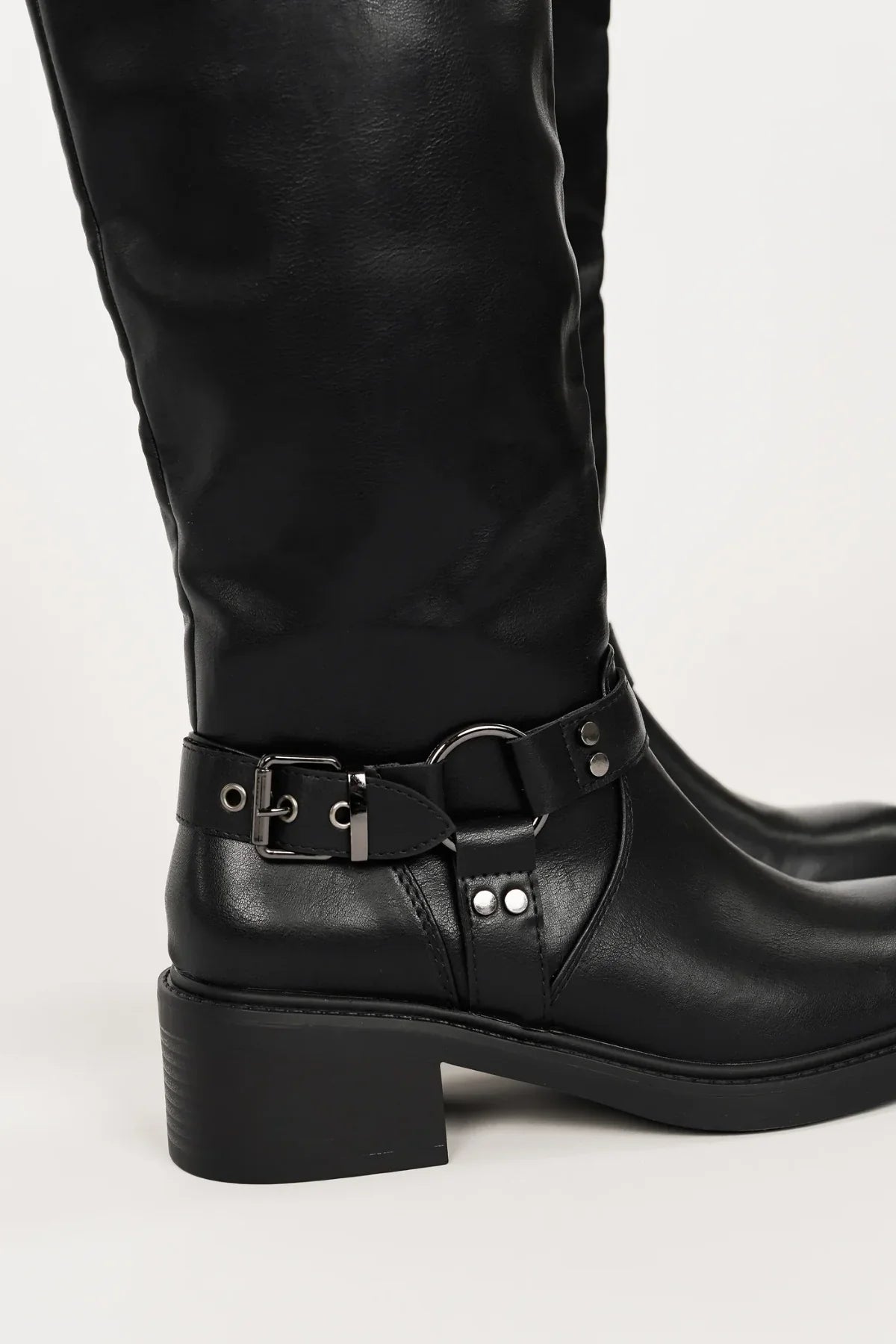 Bottes motardes à boucles Ruby — Amielle Paris