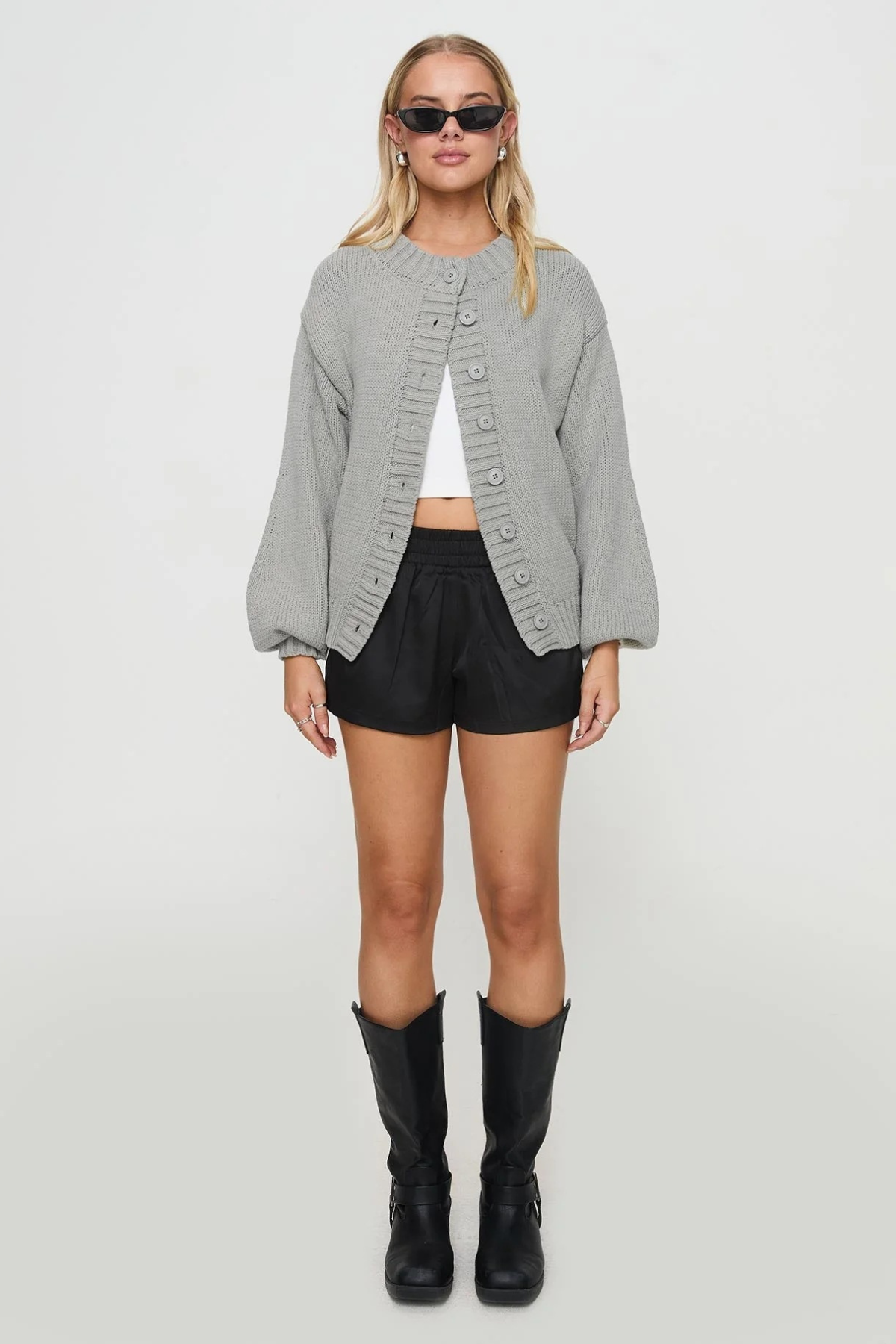 Cardigan ample à manches ballon Macy — Amielle Paris