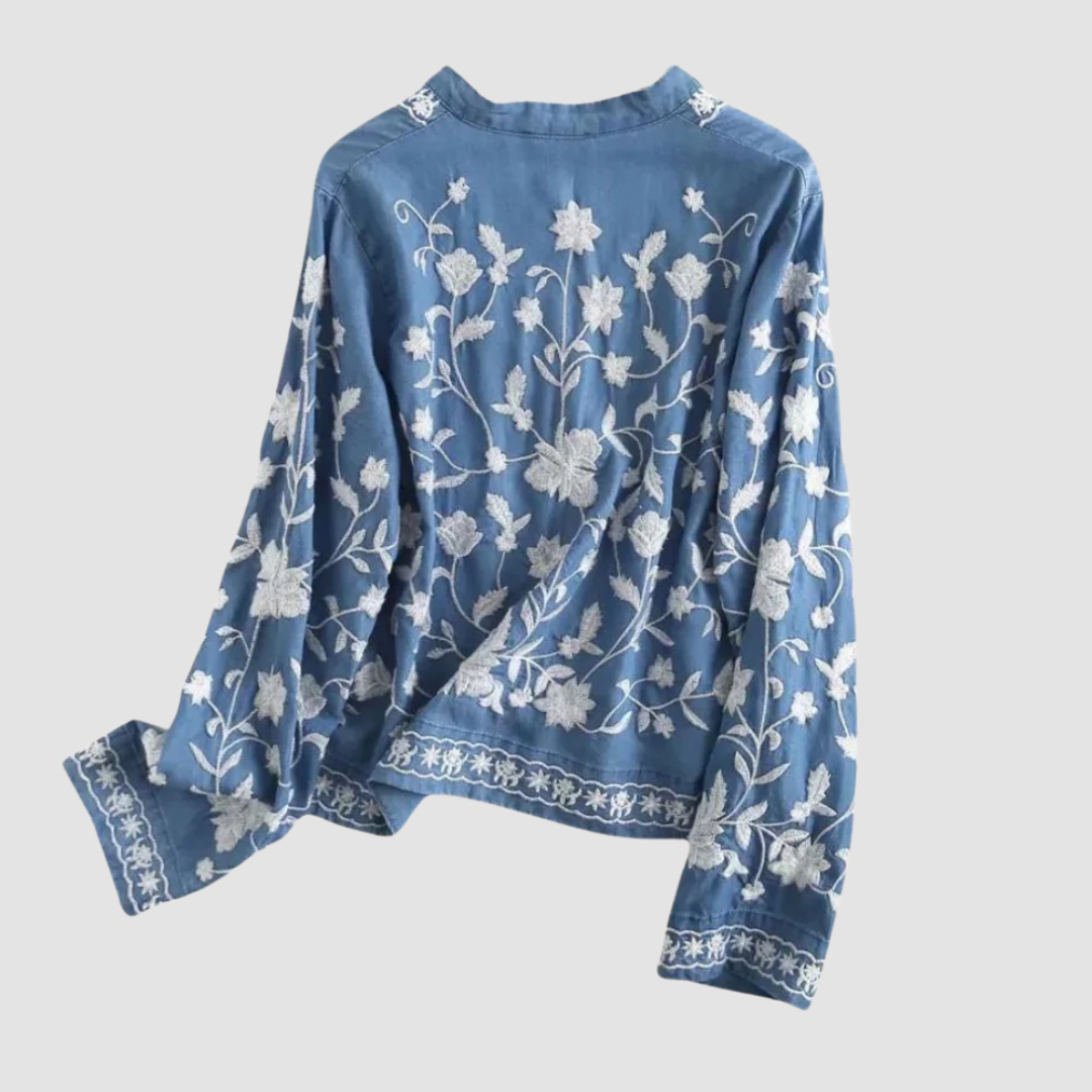 Lavinia — Cardigan à broderies florales — Amielle Paris