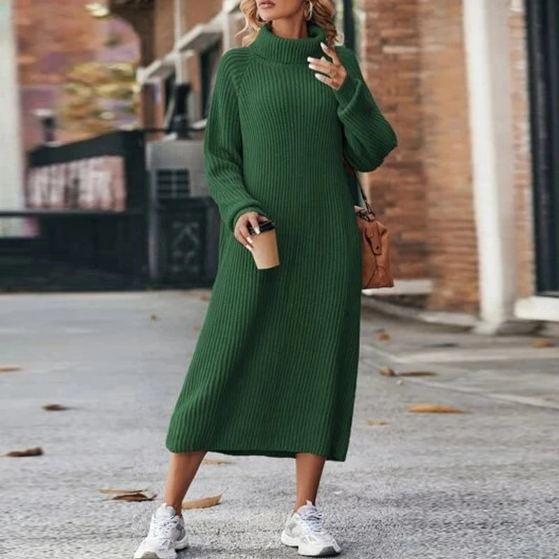 Juliette — Robe pull midi à col roulé — Amielle Paris