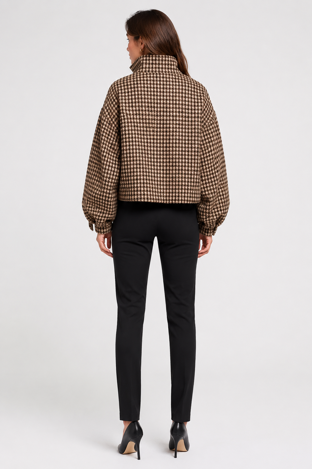 Sylista — Veste courte à motif pied-de-poule — Amielle Paris