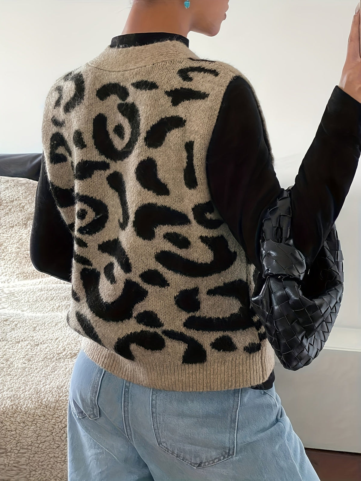 Gilet sans manches à imprimé léopard — Amielle Paris
