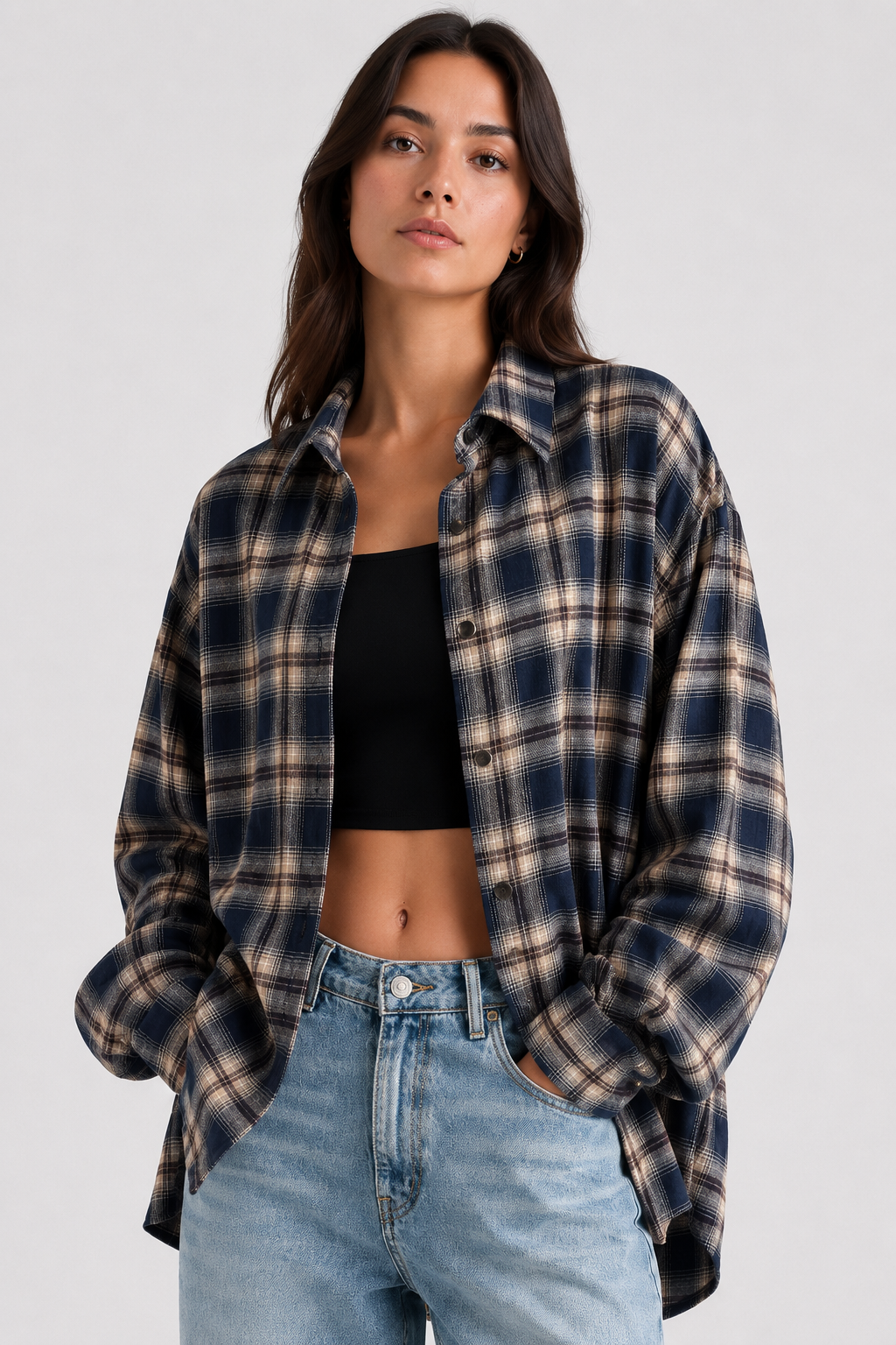 Chemise ample à carreaux Faustine — Amielle Paris