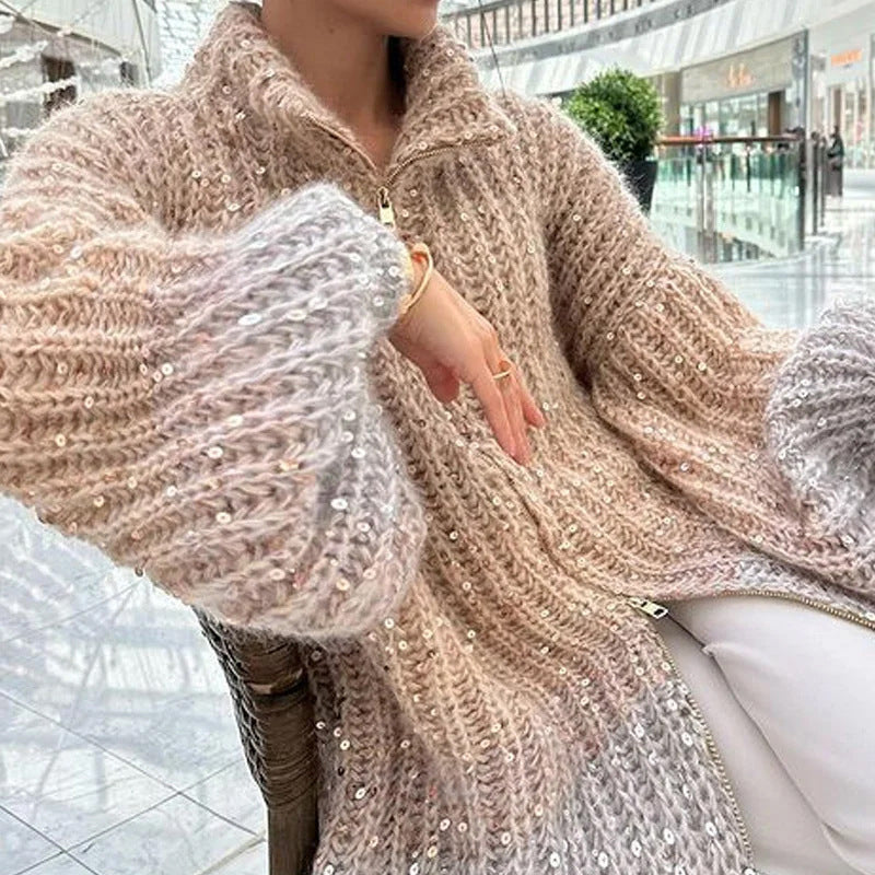MaraKnit — Cardigan en maille à sequins — Amielle Paris